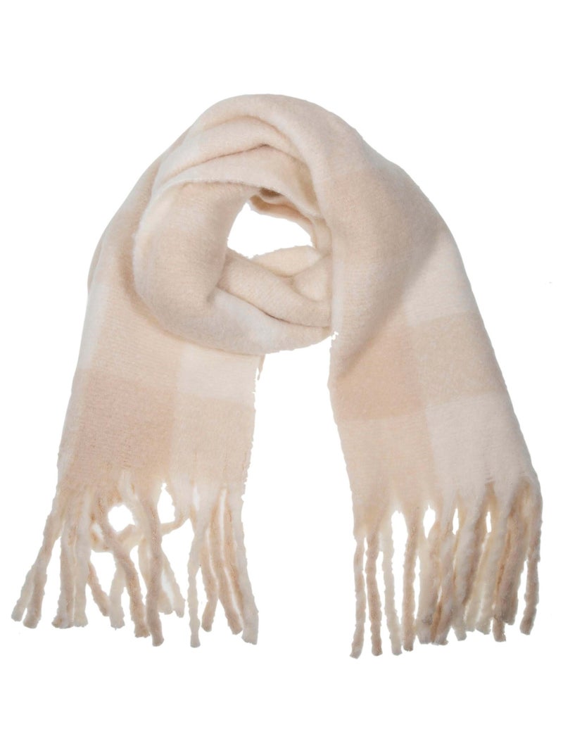 Echarpe type plaid, ultra douce, chaude, très confortable Beige clair - Kiabi