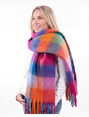 Echarpe type plaid, ultra douce, chaude, très confortable femme