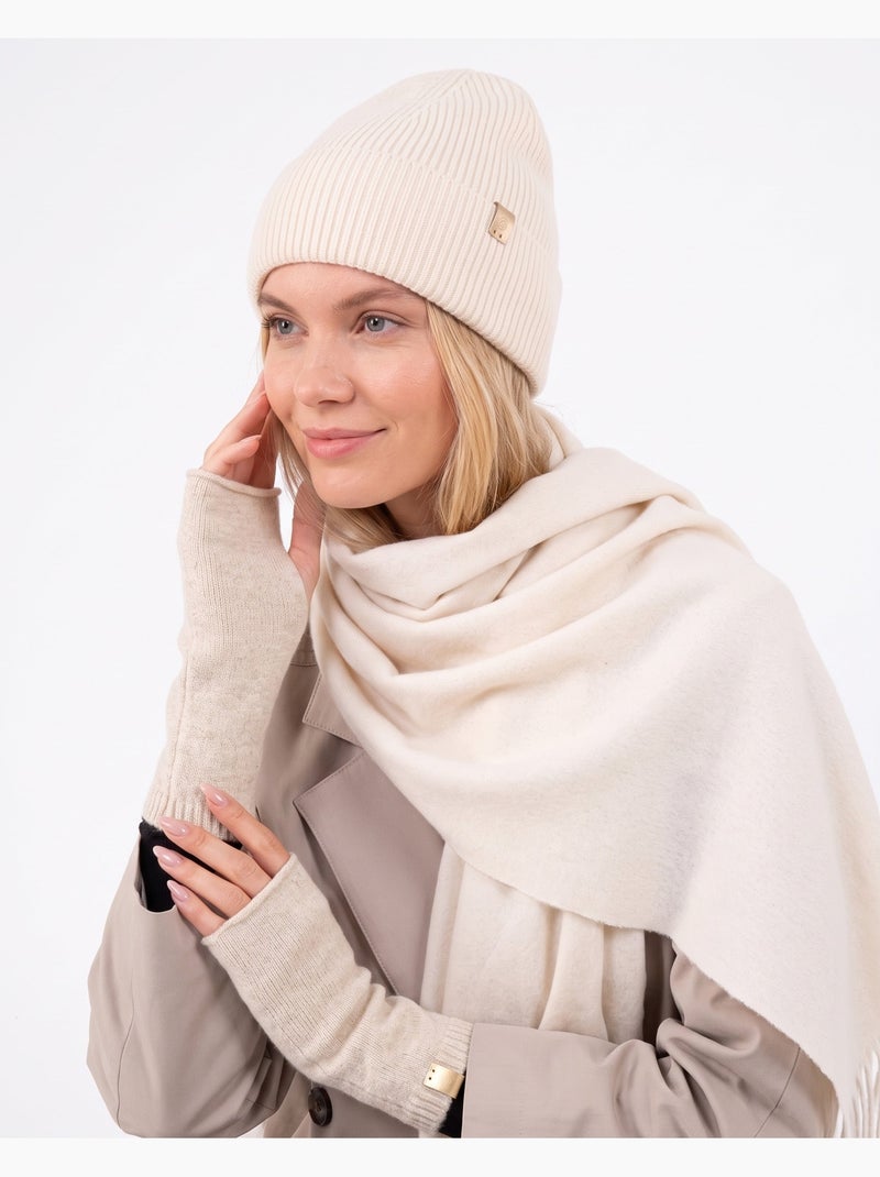 Echarpe type plaid, ultra douce femme Beige - Kiabi