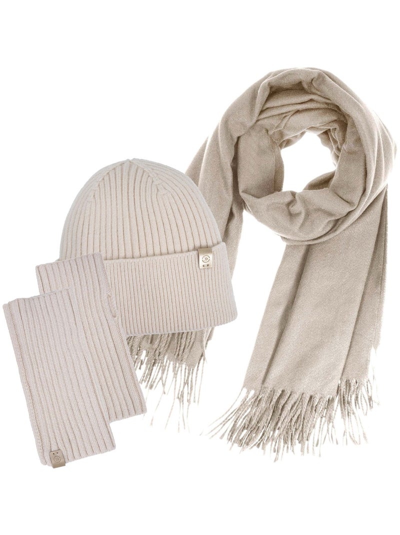 Echarpe type plaid, ultra douce femme Isotoner Beige - Kiabi