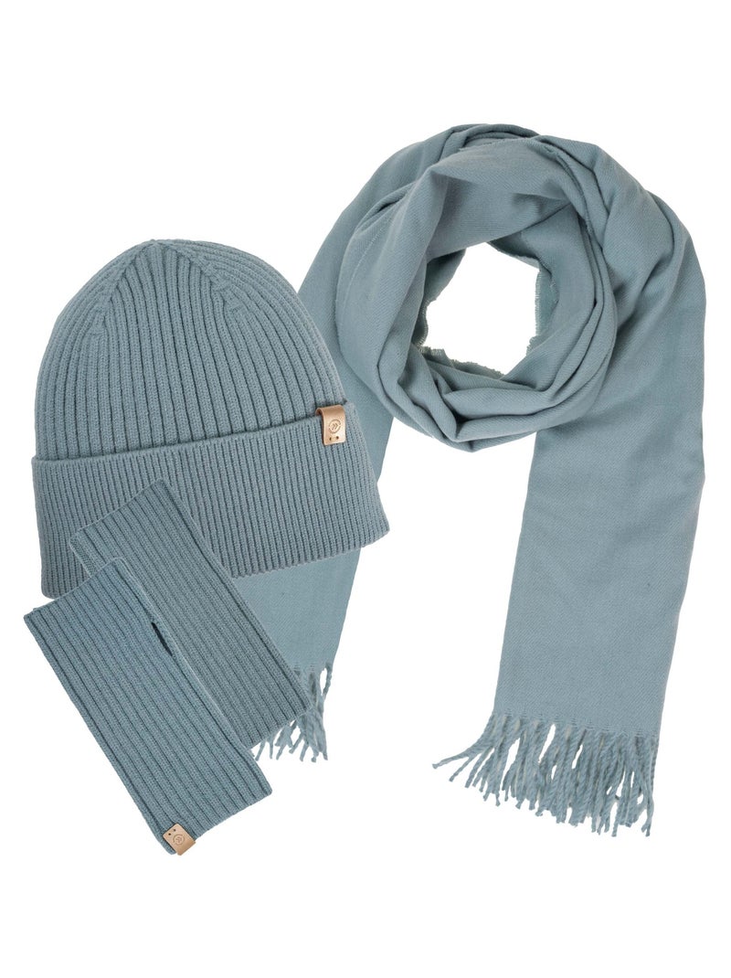 Echarpe type plaid, ultra douce femme Isotoner Bleu lagon - Kiabi