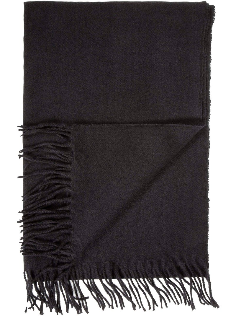 Echarpe type plaid, ultra douce femme Noir - Kiabi
