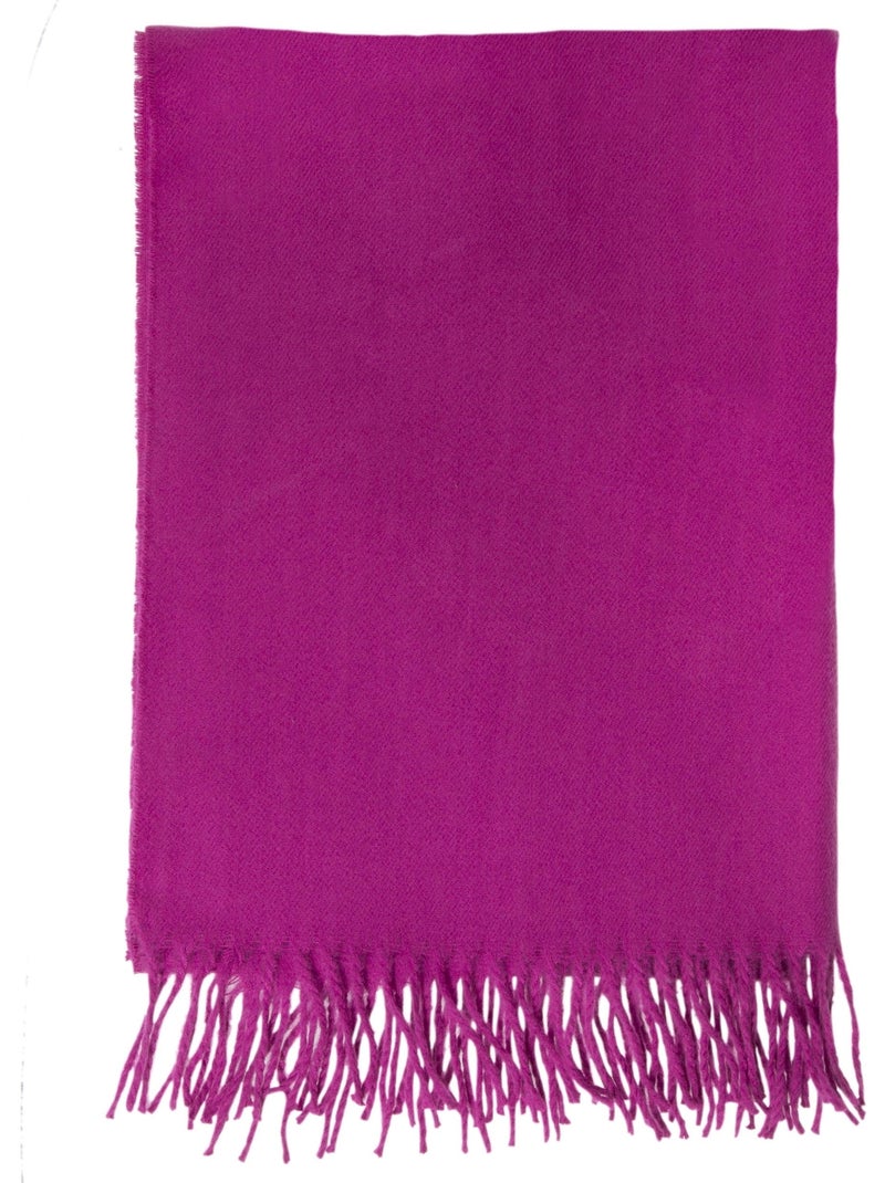 Echarpe type plaid, ultra douce femme Rose fushia - Kiabi