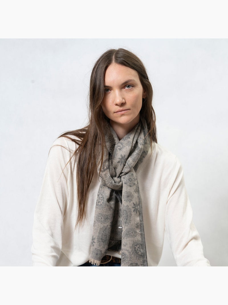 Echarpe ultra douce, chaude, 50x200 cm femme Beige gris - Kiabi