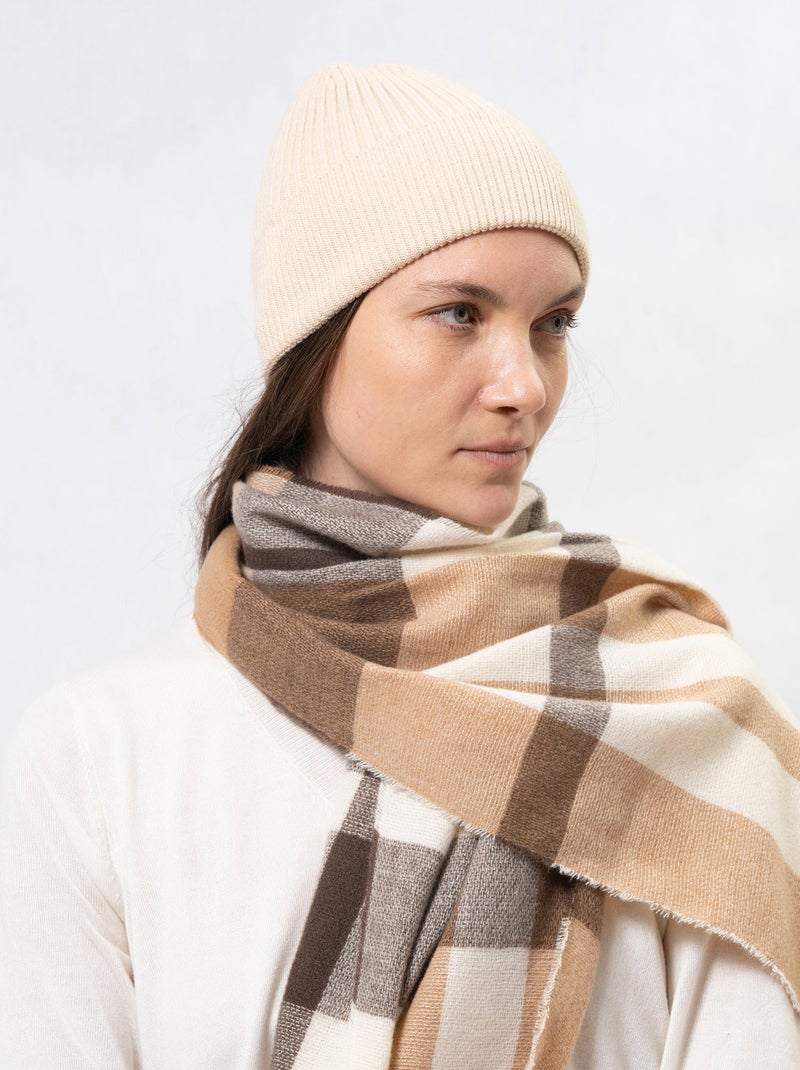 Echarpe ultra douce, chaude, très confortable, 50x200 cm femme Isotoner Beige foncé - Kiabi