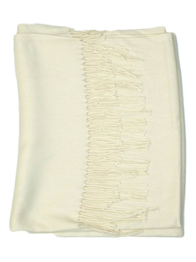 Echarpe uni en Laine Kebello Blanc - Kiabi