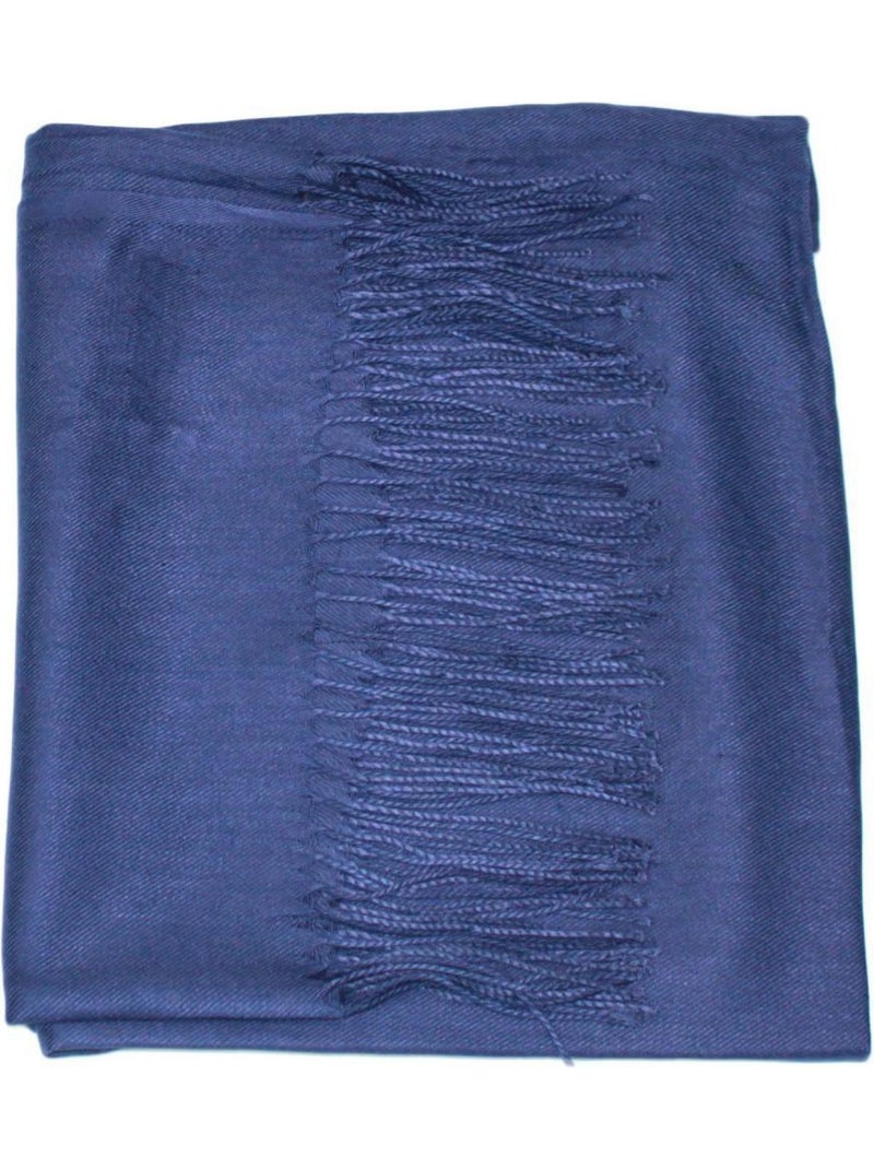 Echarpe uni en Laine Kebello Bleu marine - Kiabi