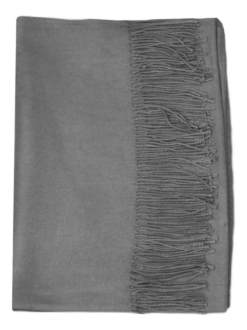 Echarpe uni en Laine Kebello Gris - Kiabi