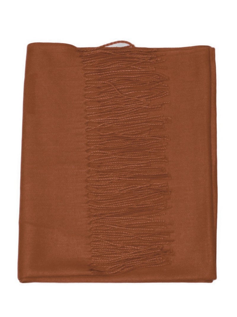 Echarpe uni en Laine Kebello Marron - Kiabi