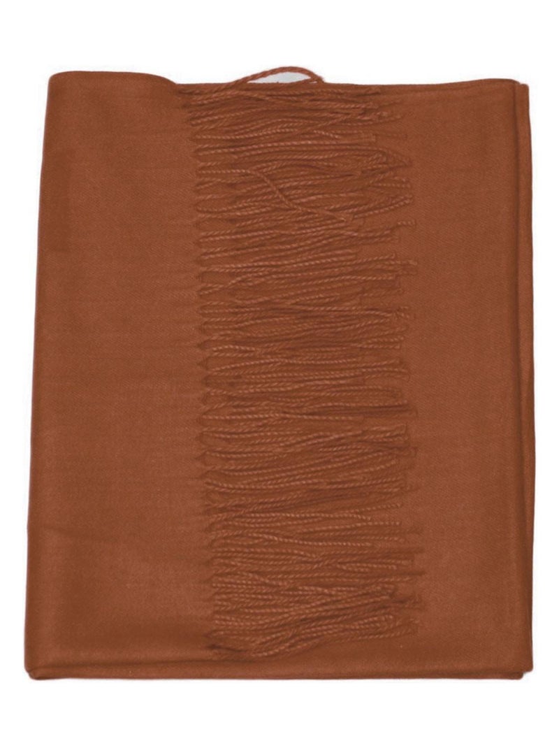 Echarpe uni en Laine Kebello Marron - Kiabi