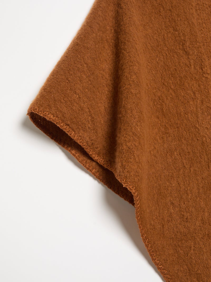 Echarpe unie forme triangle Marron - Kiabi