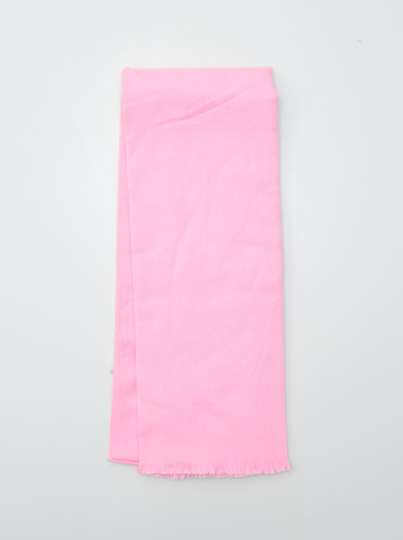 Echarpe unie Rose - Kiabi