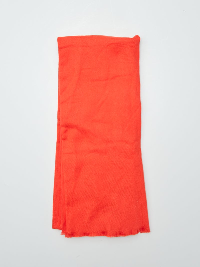 Echarpe unie Rouge - Kiabi
