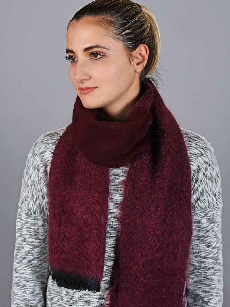 Echarpe Velouté - Fabriqué en France Bordeaux - Kiabi