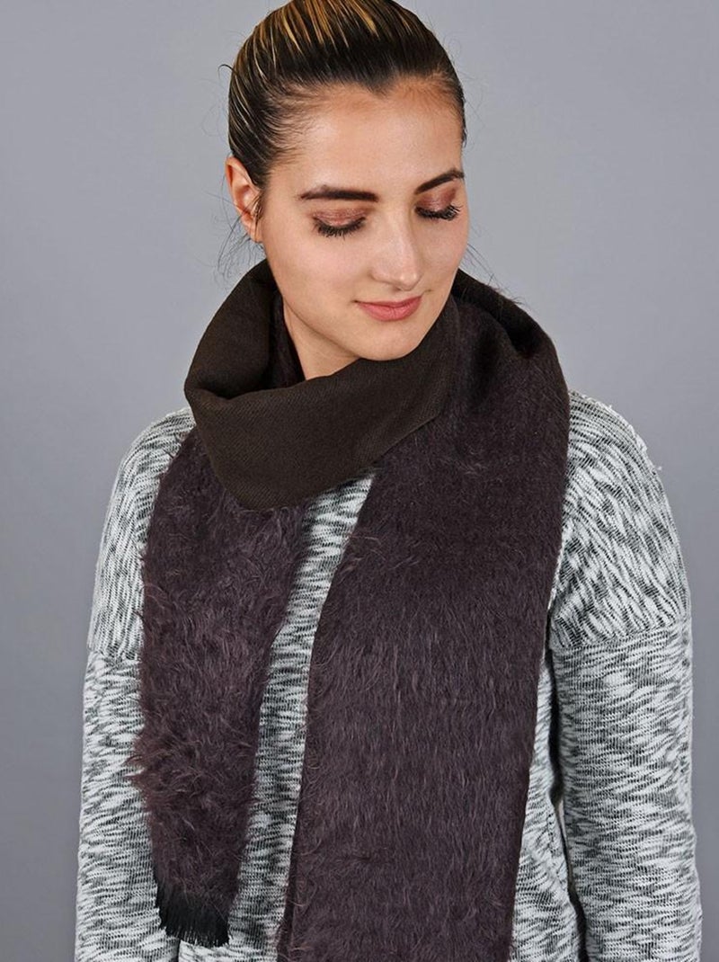 Echarpe Velouté - Fabriqué en France Marron - Kiabi