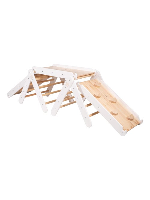 Échelle pour enfants avec toboggan et mur d’escalade. Deux échelles + un mur d'escalade - Kiabi