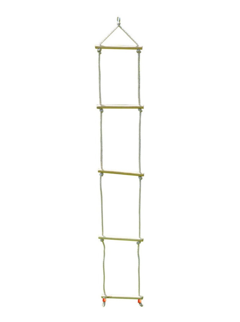 Echelle pour portique 5 barreaux bois et corde Marron - Kiabi