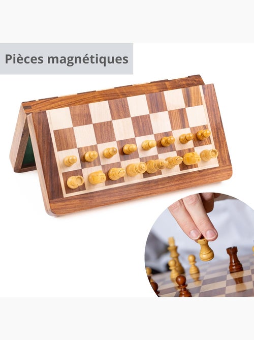 Echiquier pliant 30 cm roi 56 mm - Kiabi