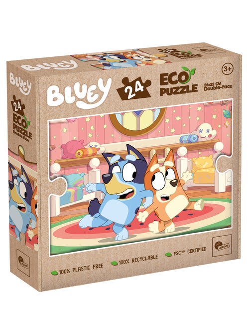 ECO-PUZZLE 24 PCS MINI DOUBLE FACE BLUEY - Kiabi