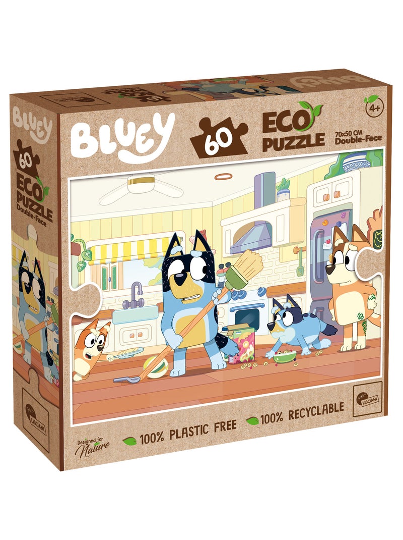 ECO-PUZZLE 60 PCS DOUBLE FACE BLUEY N/A - Kiabi