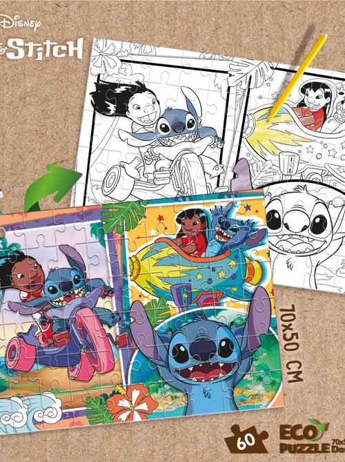 ECO-PUZZLE 60 PCS DOUBLE FACE STITCH - Kiabi