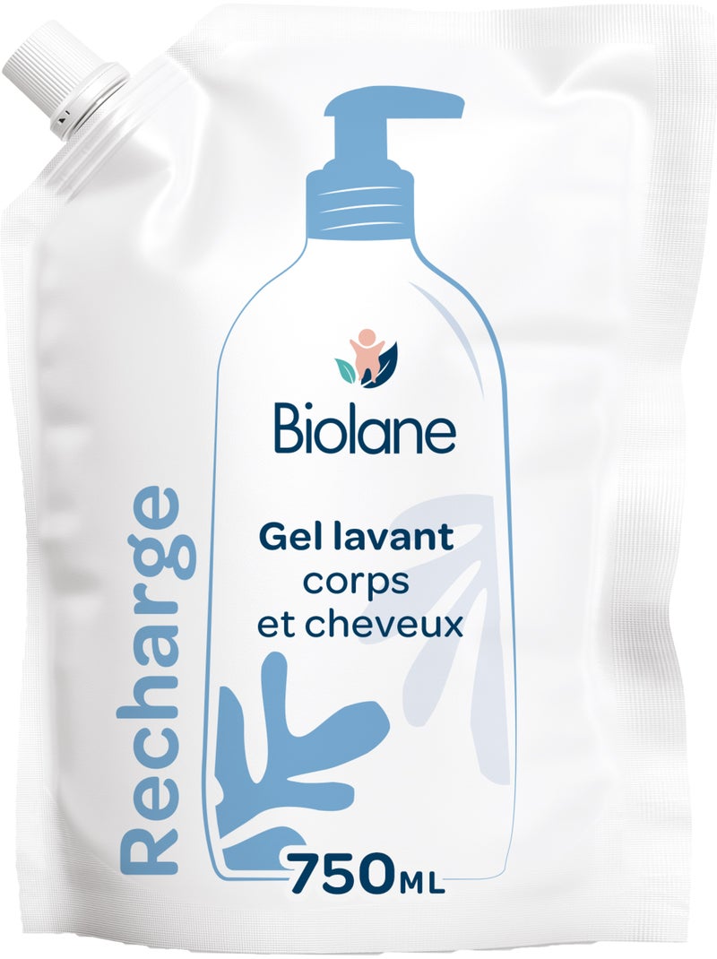 Eco-recharge - gel lavant corps et cheveux biolane Multicolore - Kiabi