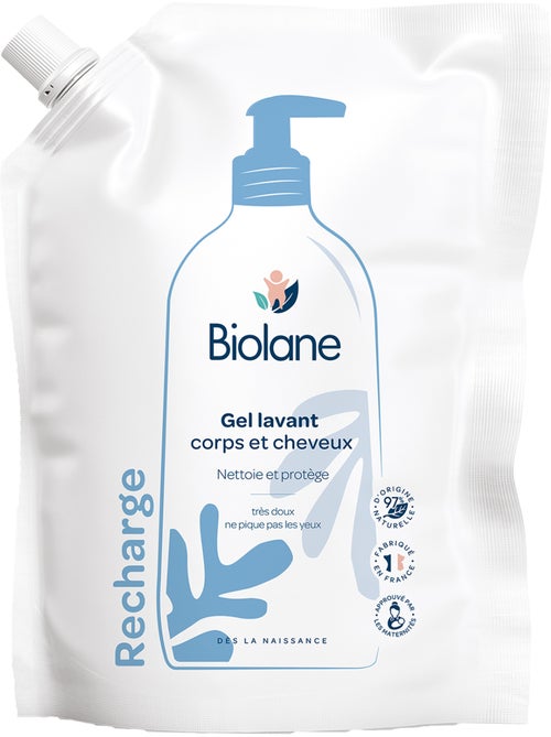 Eco-recharge - gel lavant corps et cheveux biolane - Kiabi Eco-recharge - gel lavant corps et cheveux biolane - Kiabi