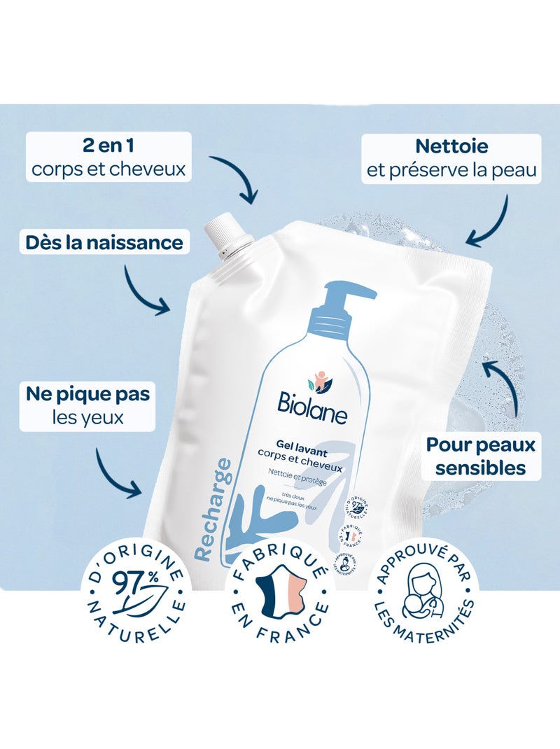 Eco-recharge - gel lavant corps et cheveux biolane Multicolore - Kiabi