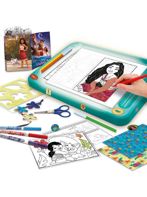 École de Dessins avec Table Lumineuse Vaiana 2 – Kit Créatif pour Enfants - Kiabi
