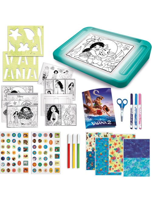 École de Dessins avec Table Lumineuse Vaiana 2 – Kit Créatif pour Enfants - Kiabi
