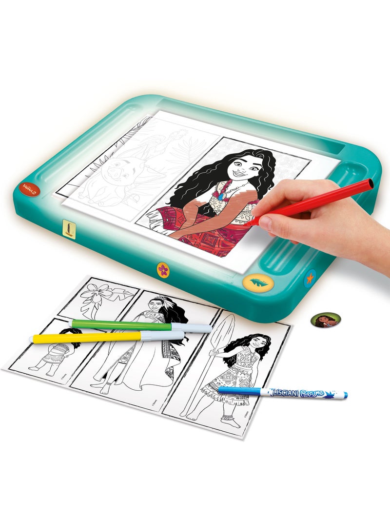 École de Dessins avec Table Lumineuse Vaiana 2 – Kit Créatif pour Enfants N/A - Kiabi