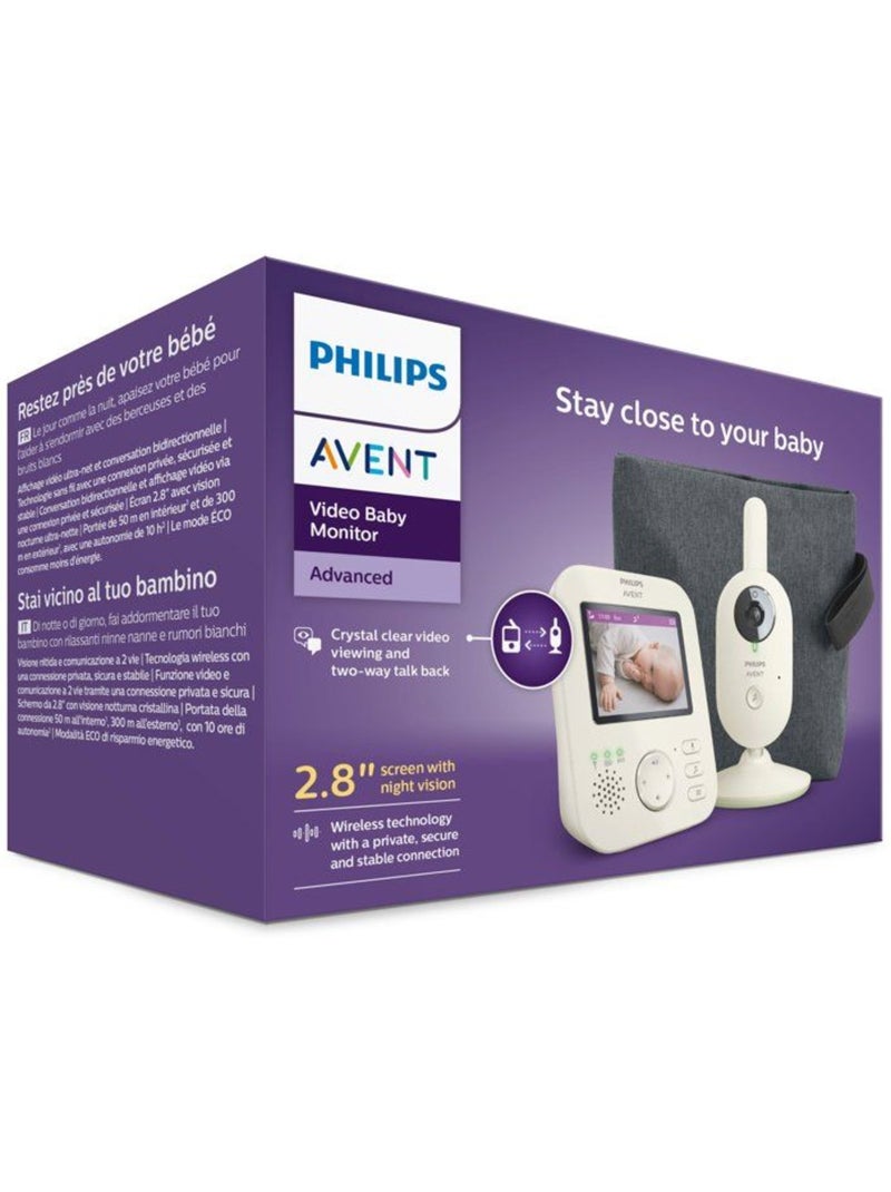 Écoute-bébé vidéo - philips - scd882/26 - écran 2,8 pouces - vision nocturne - connexion sécurisée Blanc - Kiabi