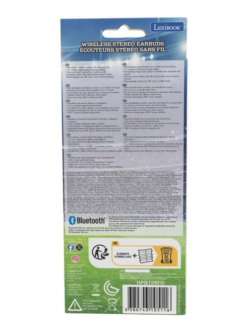 Écouteurs sans fil Bluetooth Football avec étui de chargement et de rangement - Kiabi