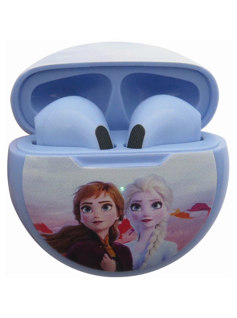 Écouteurs sans fil Bluetooth La Reine des Neiges avec étui de chargement et de rangement Bleu - Kiabi