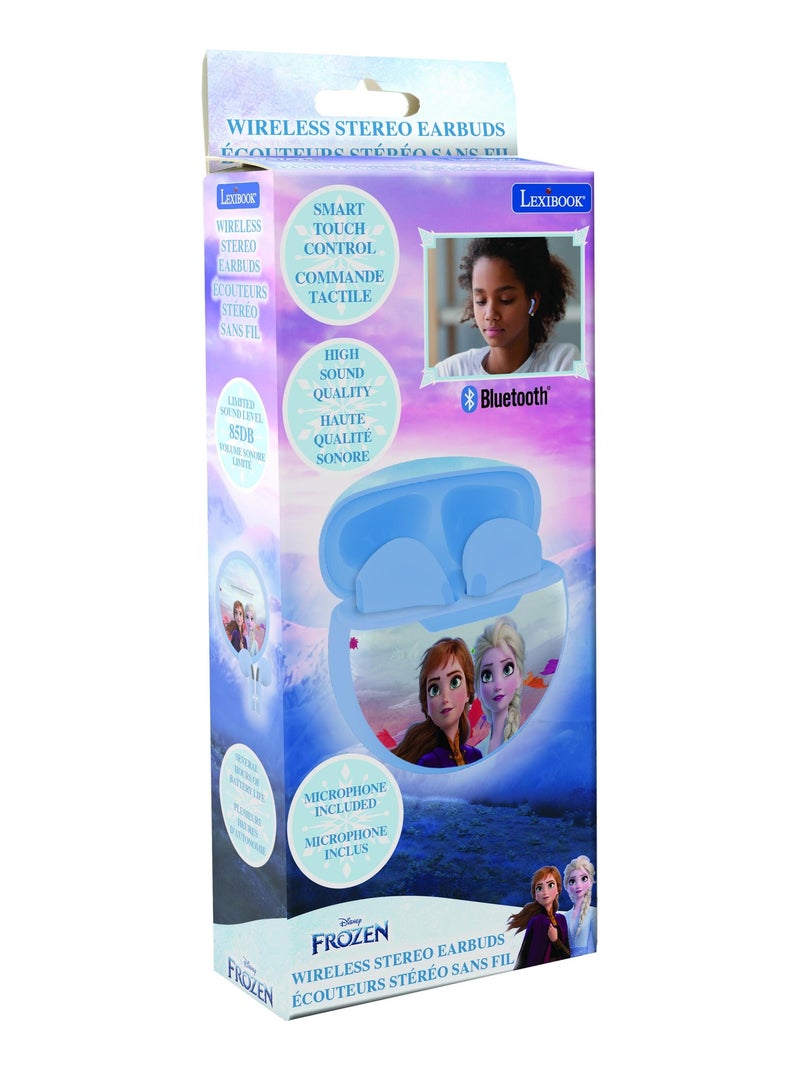 Écouteurs sans fil Bluetooth La Reine des Neiges avec étui de chargement et de rangement Bleu - Kiabi