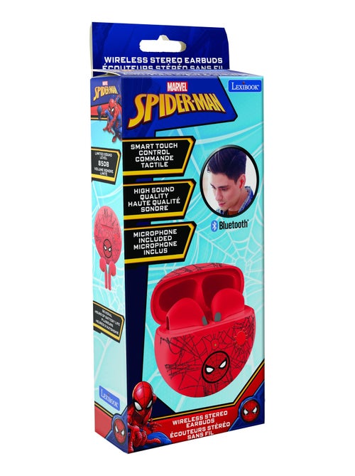 Écouteurs sans fil Bluetooth SpiderMan avec étui de chargement et de rangement - Kiabi