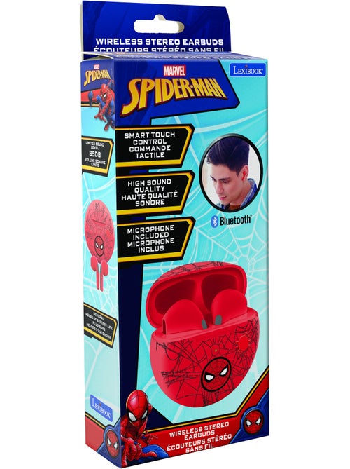 Écouteurs sans fil Bluetooth SpiderMan avec étui de chargement et de rangement - Kiabi