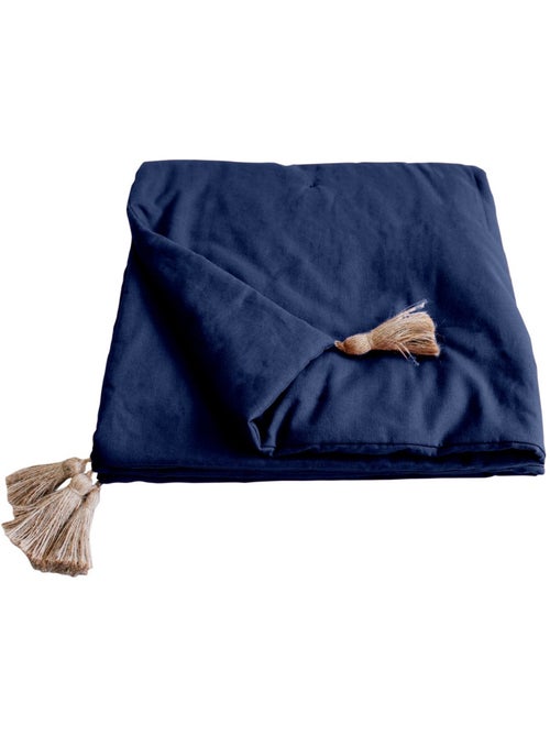 Edredon bout de lit en coton avec pompons Cocon - Kiabi Edredon bout de lit en coton avec pompons Cocon - Kiabi