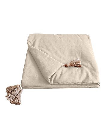 Edredon bout de lit en coton avec pompons Cocoon