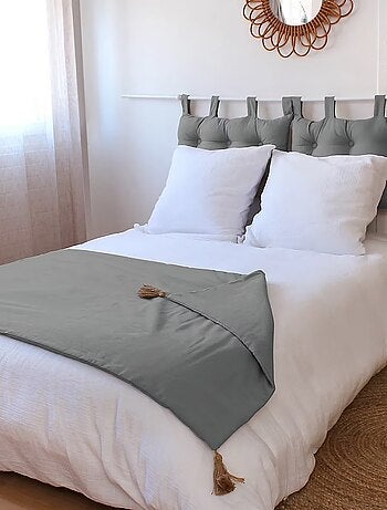 Edredon bout de lit en coton avec pompons Cocoon