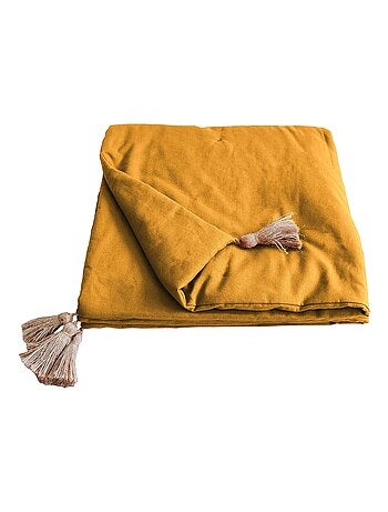 Edredon bout de lit en coton avec pompons Cocoon