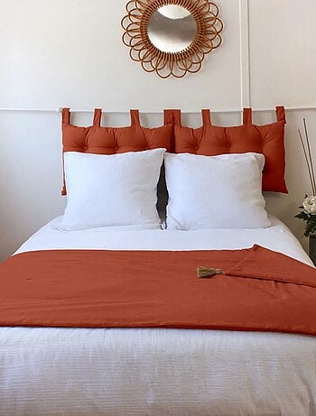 Edredon bout de lit en coton avec pompons Cocoon