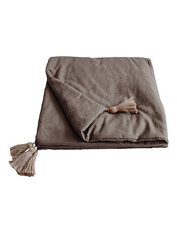 Edredon bout de lit en coton avec pompons Cocoon