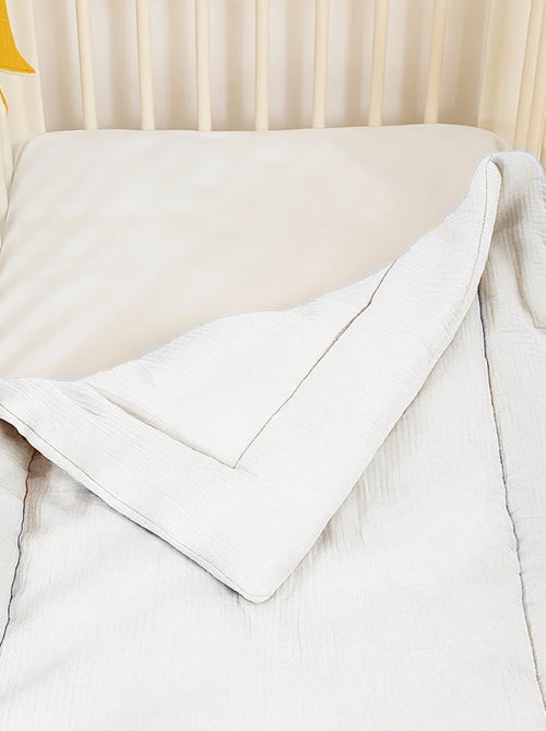 Edredon en Coton Bio Blanc - Kiabi