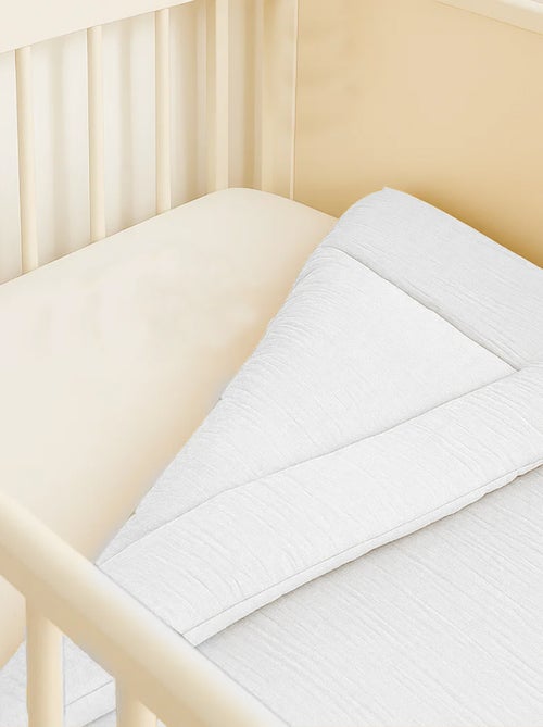 Edredon en Coton Bio Blanc - Kiabi