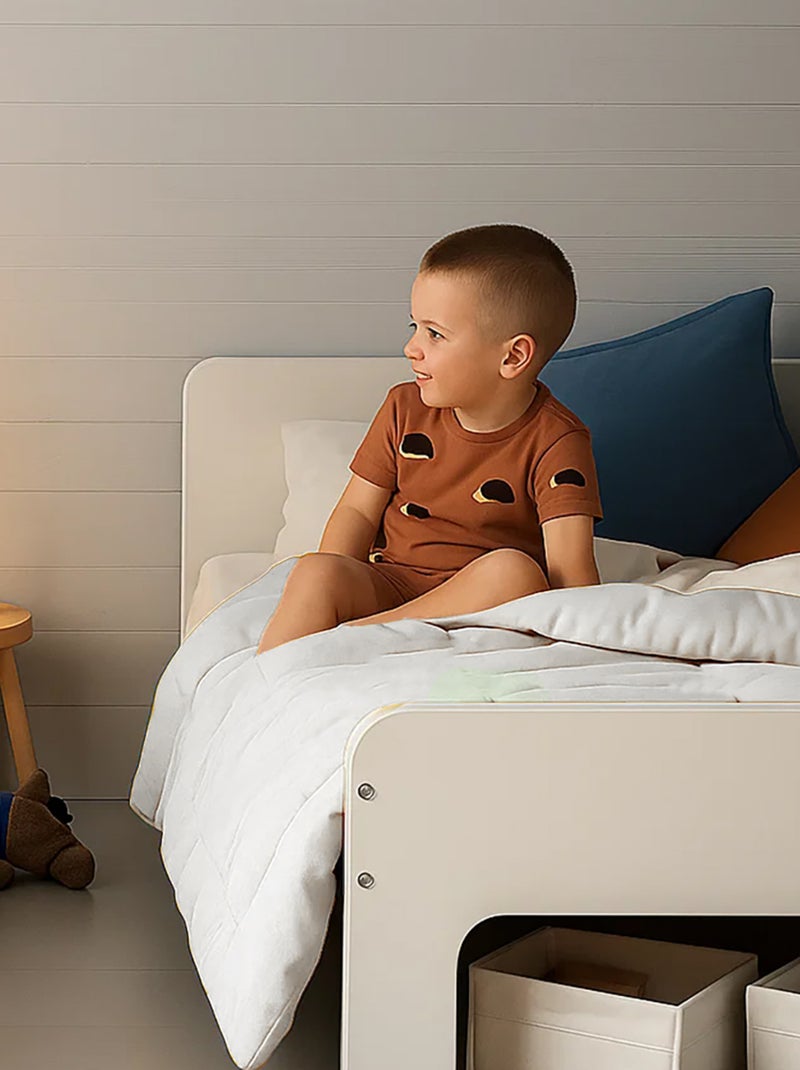 Edredon en Coton Bio Blanc Blanc - Kiabi