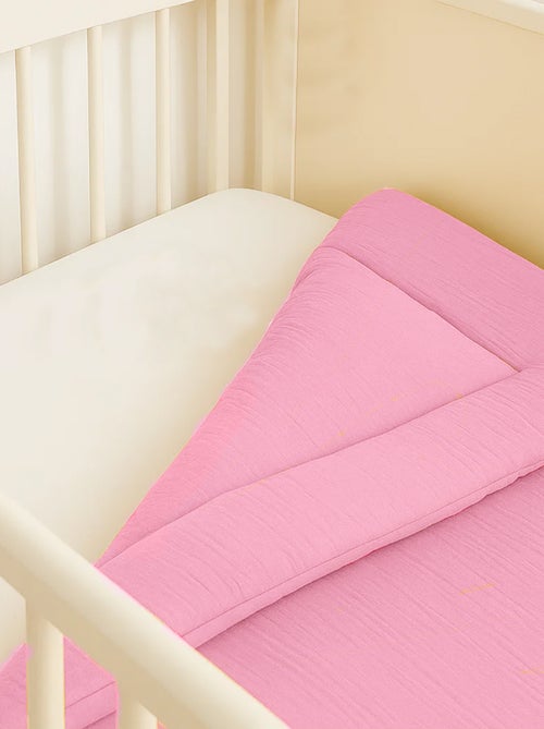 Edredon en Coton Bio Rose - Kiabi