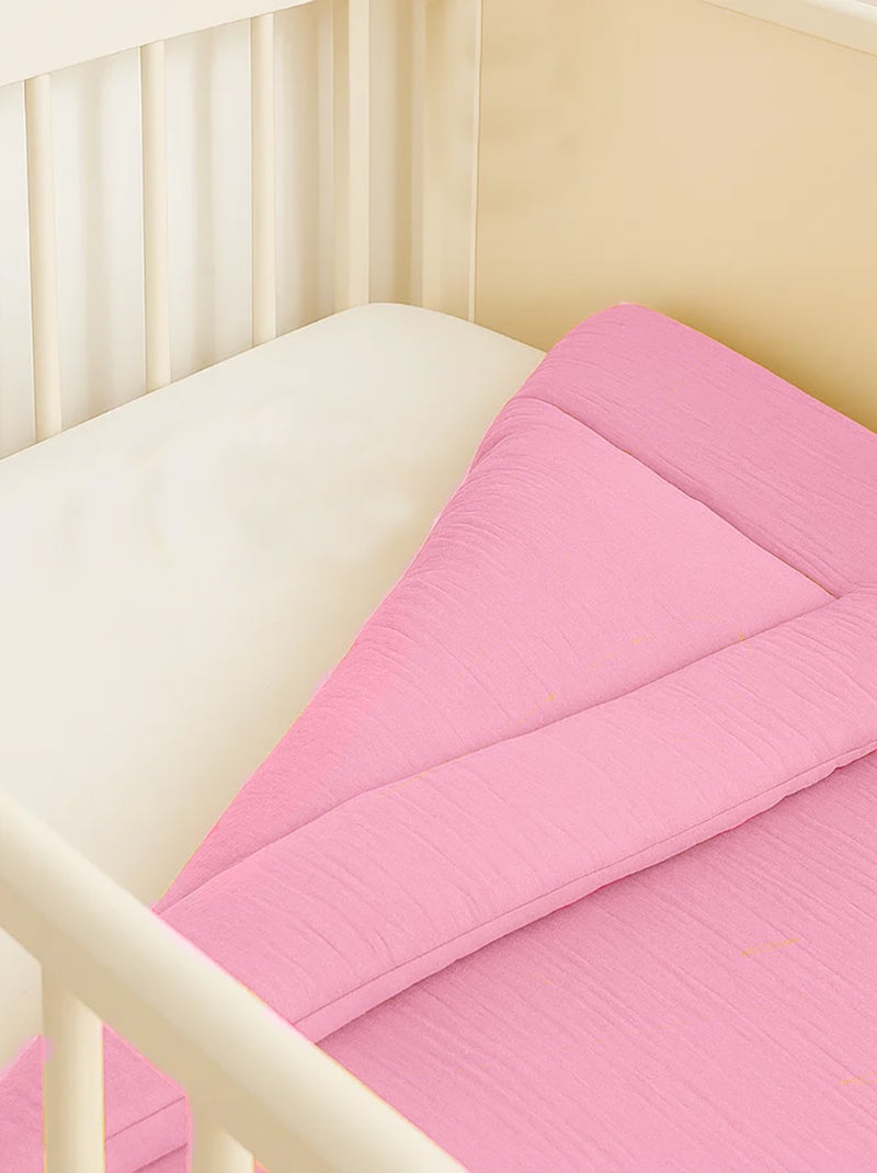 Edredon en Coton Bio Rose Rose - Kiabi