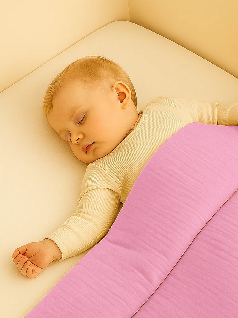 Edredon en Coton Bio Rose Rose - Kiabi