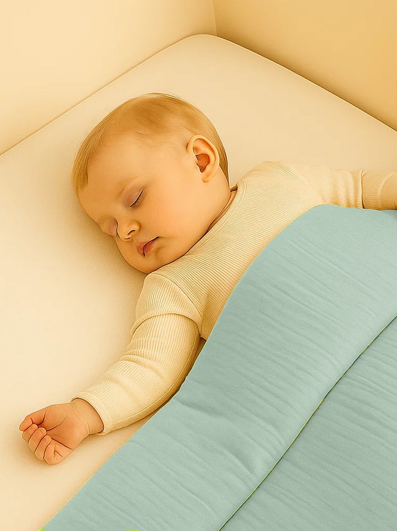 Edredon en Coton Bio Vert Vert - Kiabi